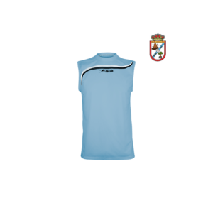 Camiseta baloncesto sin mangas celeste rasán