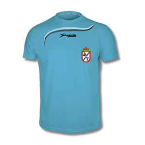 Camiseta fútbol celeste rasán